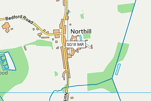 SG18 9AR map - OS VectorMap District (Ordnance Survey)