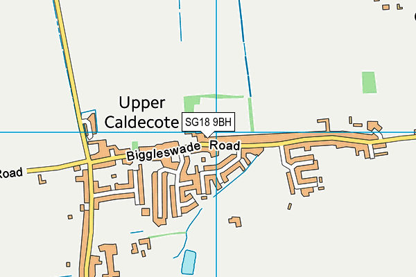 SG18 9BH map - OS VectorMap District (Ordnance Survey) SG18 9BH map - OS VectorMap District (Ordnance Survey)