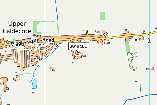 SG18 9BQ map - OS VectorMap District (Ordnance Survey)