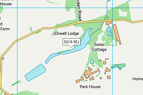 SG18 9EJ map - OS VectorMap District (Ordnance Survey) SG18 9EJ map - OS VectorMap District (Ordnance Survey)