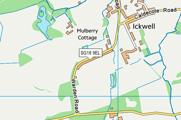 SG18 9EL map - OS VectorMap District (Ordnance Survey)