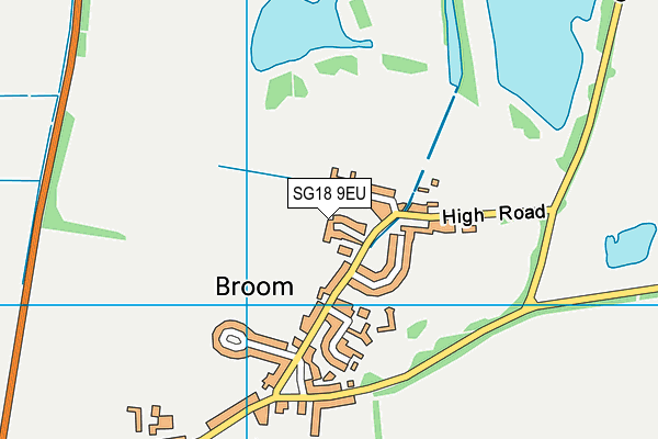 SG18 9EU map - OS VectorMap District (Ordnance Survey)