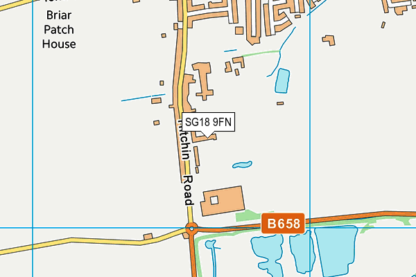 SG18 9FN map - OS VectorMap District (Ordnance Survey) SG18 9FN map - OS VectorMap District (Ordnance Survey)