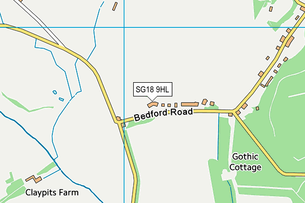 SG18 9HL map - OS VectorMap District (Ordnance Survey) SG18 9HL map - OS VectorMap District (Ordnance Survey)