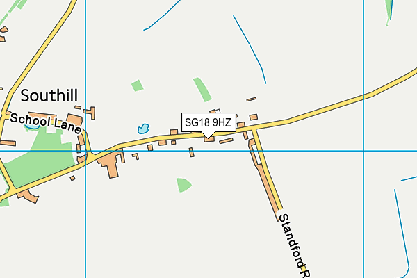 SG18 9HZ map - OS VectorMap District (Ordnance Survey) SG18 9HZ map - OS VectorMap District (Ordnance Survey)