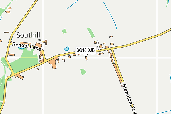 SG18 9JB map - OS VectorMap District (Ordnance Survey) SG18 9JB map - OS VectorMap District (Ordnance Survey)