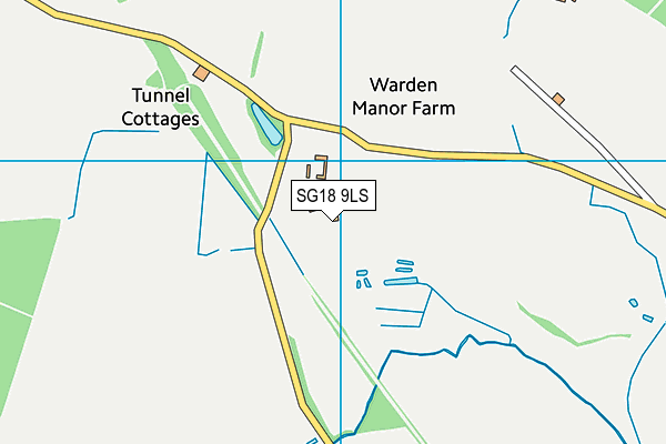 SG18 9LS map - OS VectorMap District (Ordnance Survey) SG18 9LS map - OS VectorMap District (Ordnance Survey)