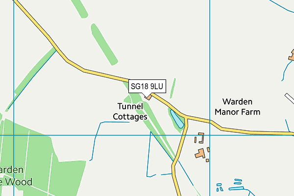 SG18 9LU map - OS VectorMap District (Ordnance Survey) SG18 9LU map - OS VectorMap District (Ordnance Survey)