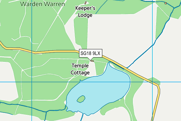 SG18 9LX map - OS VectorMap District (Ordnance Survey) SG18 9LX map - OS VectorMap District (Ordnance Survey)