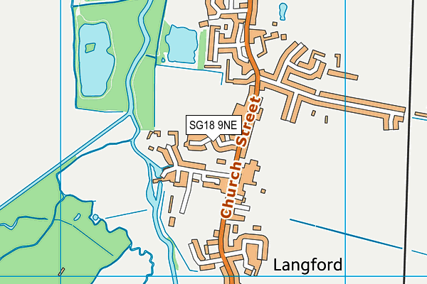 SG18 9NE map - OS VectorMap District (Ordnance Survey) SG18 9NE map - OS VectorMap District (Ordnance Survey)