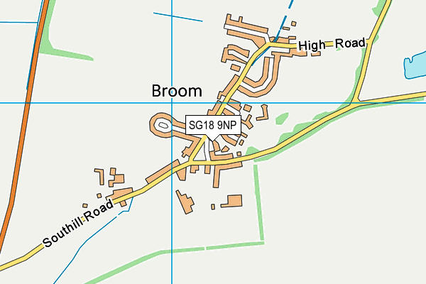 SG18 9NP map - OS VectorMap District (Ordnance Survey) SG18 9NP map - OS VectorMap District (Ordnance Survey)