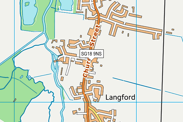 SG18 9NS map - OS VectorMap District (Ordnance Survey) SG18 9NS map - OS VectorMap District (Ordnance Survey)