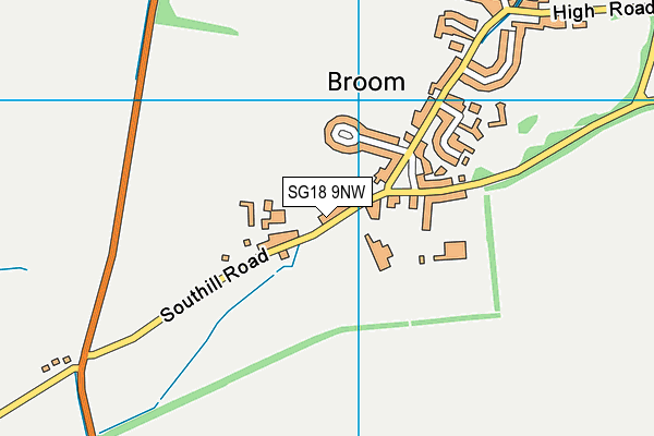 SG18 9NW map - OS VectorMap District (Ordnance Survey) SG18 9NW map - OS VectorMap District (Ordnance Survey)