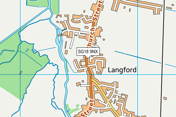 SG18 9NX map - OS VectorMap District (Ordnance Survey) SG18 9NX map - OS VectorMap District (Ordnance Survey)