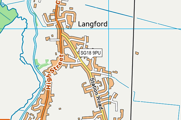SG18 9PU map - OS VectorMap District (Ordnance Survey) SG18 9PU map - OS VectorMap District (Ordnance Survey)