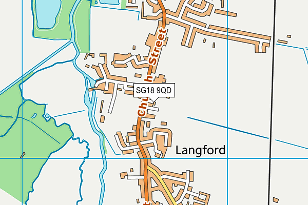 SG18 9QD map - OS VectorMap District (Ordnance Survey) SG18 9QD map - OS VectorMap District (Ordnance Survey)