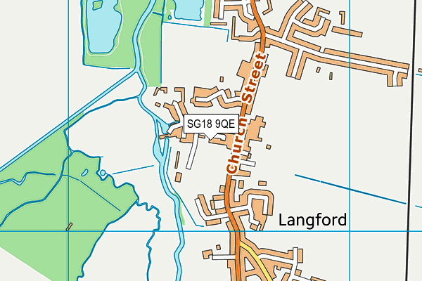 SG18 9QE map - OS VectorMap District (Ordnance Survey) SG18 9QE map - OS VectorMap District (Ordnance Survey)