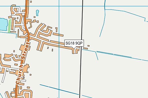 SG18 9QP map - OS VectorMap District (Ordnance Survey) SG18 9QP map - OS VectorMap District (Ordnance Survey)