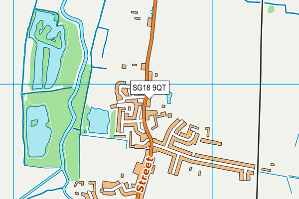 SG18 9QT map - OS VectorMap District (Ordnance Survey) SG18 9QT map - OS VectorMap District (Ordnance Survey)