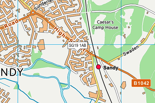 SG19 1AB map - OS VectorMap District (Ordnance Survey) SG19 1AB map - OS VectorMap District (Ordnance Survey)
