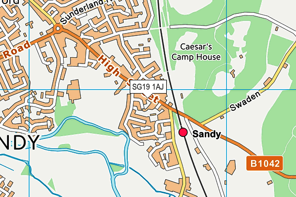 SG19 1AJ map - OS VectorMap District (Ordnance Survey) SG19 1AJ map - OS VectorMap District (Ordnance Survey)