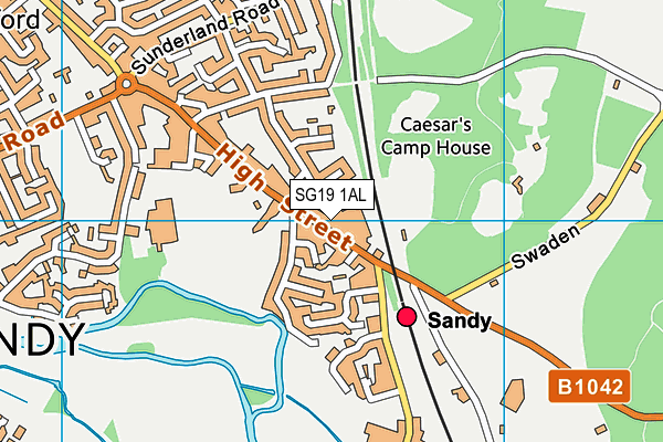 SG19 1AL map - OS VectorMap District (Ordnance Survey)