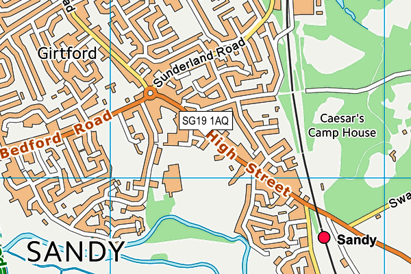 SG19 1AQ map - OS VectorMap District (Ordnance Survey) SG19 1AQ map - OS VectorMap District (Ordnance Survey)