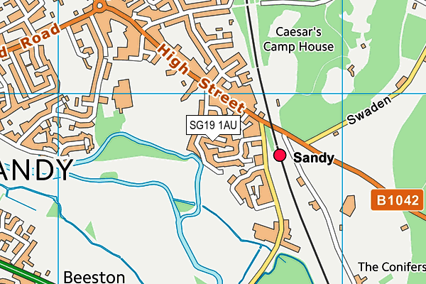 SG19 1AU map - OS VectorMap District (Ordnance Survey) SG19 1AU map - OS VectorMap District (Ordnance Survey)