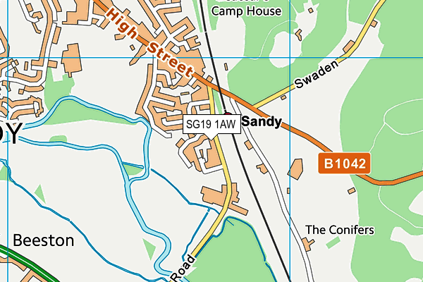 SG19 1AW map - OS VectorMap District (Ordnance Survey) SG19 1AW map - OS VectorMap District (Ordnance Survey)