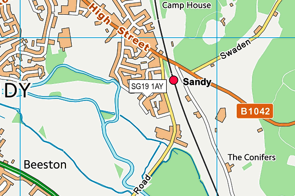 SG19 1AY map - OS VectorMap District (Ordnance Survey) SG19 1AY map - OS VectorMap District (Ordnance Survey)