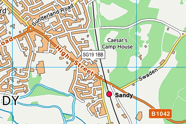 SG19 1BB map - OS VectorMap District (Ordnance Survey) SG19 1BB map - OS VectorMap District (Ordnance Survey)
