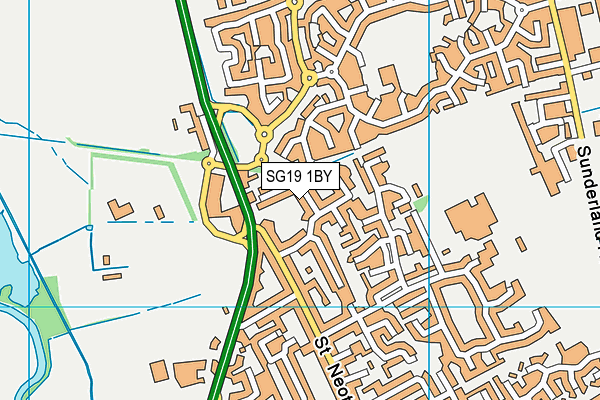 SG19 1BY map - OS VectorMap District (Ordnance Survey) SG19 1BY map - OS VectorMap District (Ordnance Survey)
