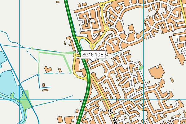 SG19 1DE map - OS VectorMap District (Ordnance Survey) SG19 1DE map - OS VectorMap District (Ordnance Survey)