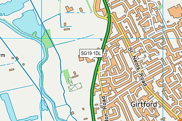 SG19 1DL map - OS VectorMap District (Ordnance Survey) SG19 1DL map - OS VectorMap District (Ordnance Survey)