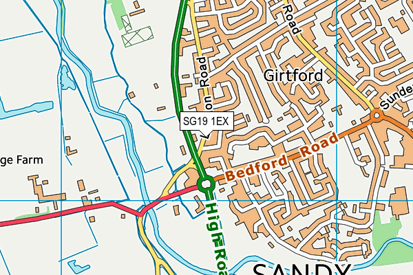 SG19 1EX map - OS VectorMap District (Ordnance Survey) SG19 1EX map - OS VectorMap District (Ordnance Survey)