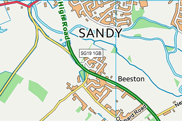 SG19 1GB map - OS VectorMap District (Ordnance Survey) SG19 1GB map - OS VectorMap District (Ordnance Survey)