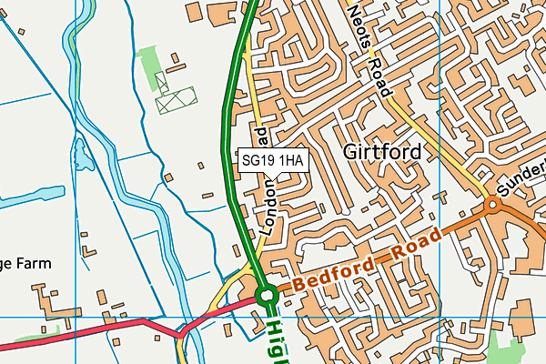 SG19 1HA map - OS VectorMap District (Ordnance Survey) SG19 1HA map - OS VectorMap District (Ordnance Survey)