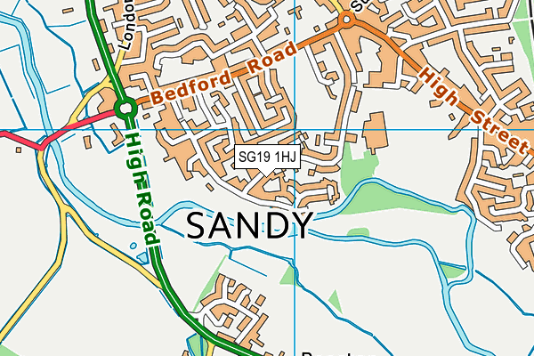 SG19 1HJ map - OS VectorMap District (Ordnance Survey) SG19 1HJ map - OS VectorMap District (Ordnance Survey)