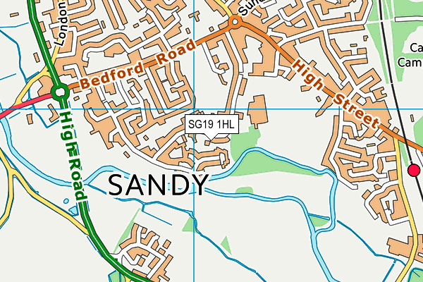SG19 1HL map - OS VectorMap District (Ordnance Survey) SG19 1HL map - OS VectorMap District (Ordnance Survey)
