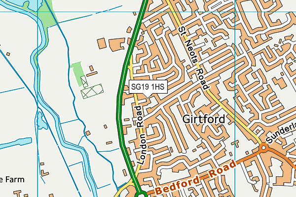 SG19 1HS map - OS VectorMap District (Ordnance Survey) SG19 1HS map - OS VectorMap District (Ordnance Survey)