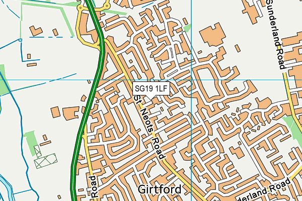 SG19 1LF map - OS VectorMap District (Ordnance Survey) SG19 1LF map - OS VectorMap District (Ordnance Survey)