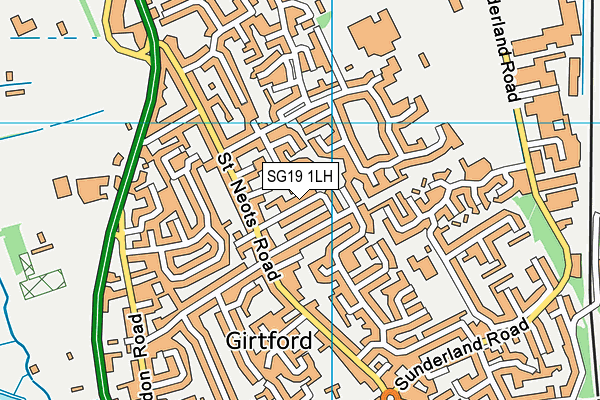 SG19 1LH map - OS VectorMap District (Ordnance Survey) SG19 1LH map - OS VectorMap District (Ordnance Survey)