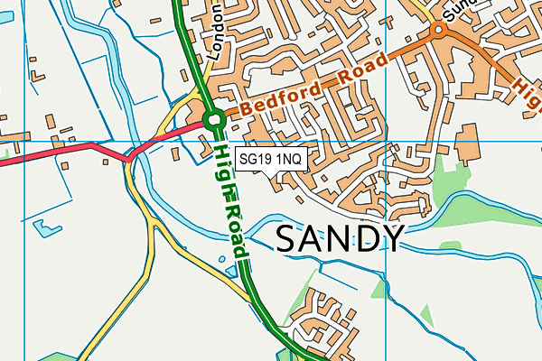 SG19 1NQ map - OS VectorMap District (Ordnance Survey) SG19 1NQ map - OS VectorMap District (Ordnance Survey)
