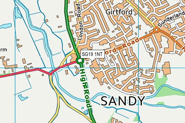 SG19 1NT map - OS VectorMap District (Ordnance Survey) SG19 1NT map - OS VectorMap District (Ordnance Survey)