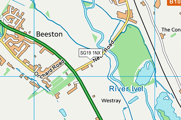 SG19 1NX map - OS VectorMap District (Ordnance Survey)