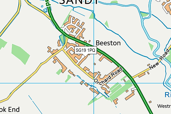 SG19 1PQ map - OS VectorMap District (Ordnance Survey) SG19 1PQ map - OS VectorMap District (Ordnance Survey)