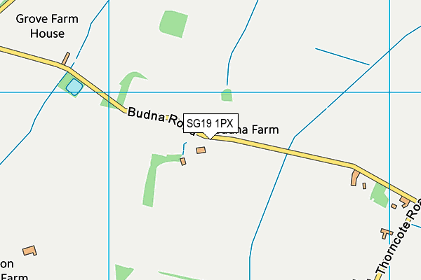 SG19 1PX map - OS VectorMap District (Ordnance Survey)
