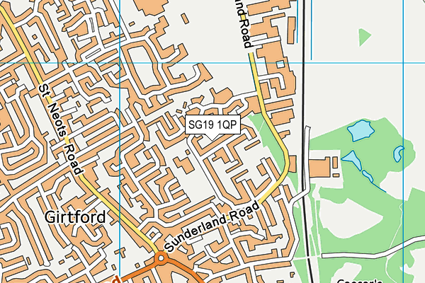 SG19 1QP map - OS VectorMap District (Ordnance Survey) SG19 1QP map - OS VectorMap District (Ordnance Survey)