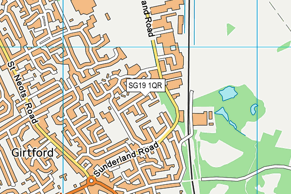 SG19 1QR map - OS VectorMap District (Ordnance Survey) SG19 1QR map - OS VectorMap District (Ordnance Survey)