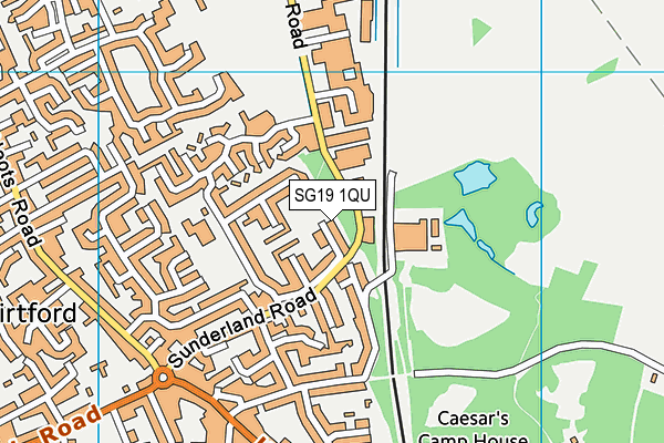 SG19 1QU map - OS VectorMap District (Ordnance Survey) SG19 1QU map - OS VectorMap District (Ordnance Survey)